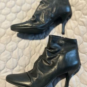 Italian leather shoes/boots; near new condition, size 39 European, 3 inch heel.